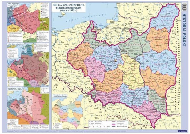 Historia Polski Szkolna Mapa Cienna Dwustronna