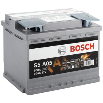 Akumulator 60AH/680A P+ BOSCH S5 AGM S5A05 StartSt