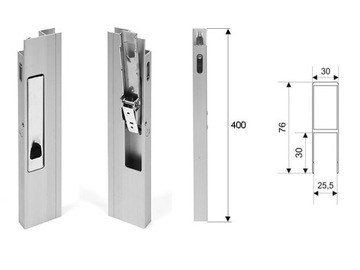 Вертикальный замок алюминиевого борта H400 P / L