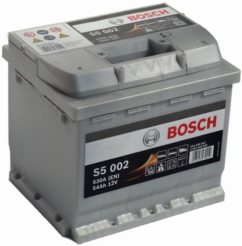 Аккумулятор BOSCH S5 54AH 530A DOBLO UNO POLO 54 Ah - 1