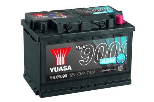 Батарея YUASA 70AH 760A P+ YBX9096 - 1