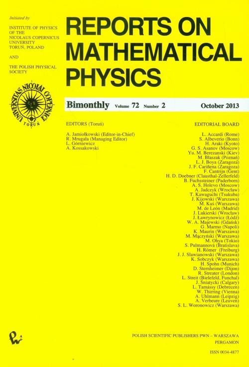 

Reports on Mathematical Physics 72/2