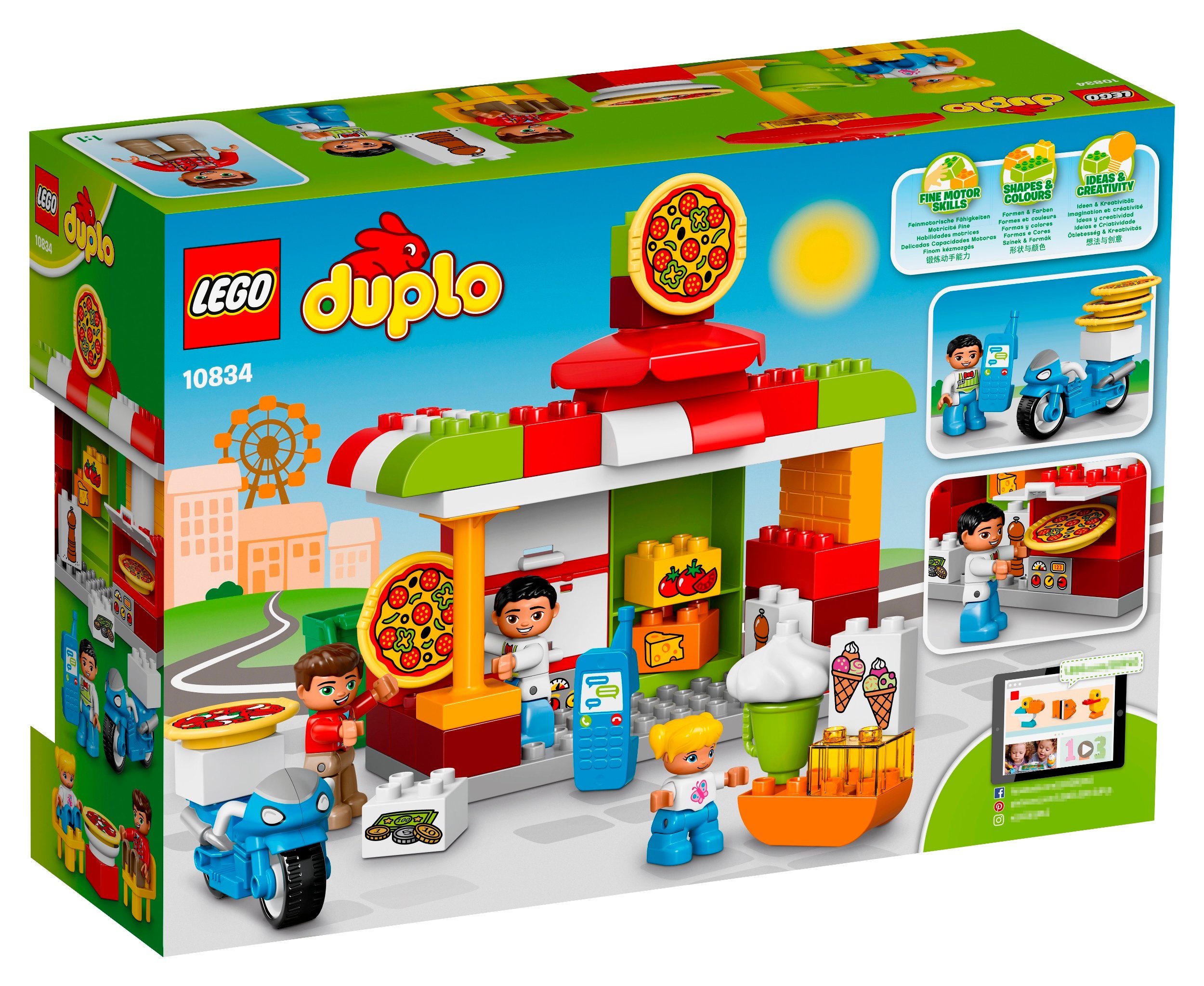LEGO Duplo 10834 - Pizzéria építőkockák 2 -3 éveseknek 2-5 éveseknek Eredeti