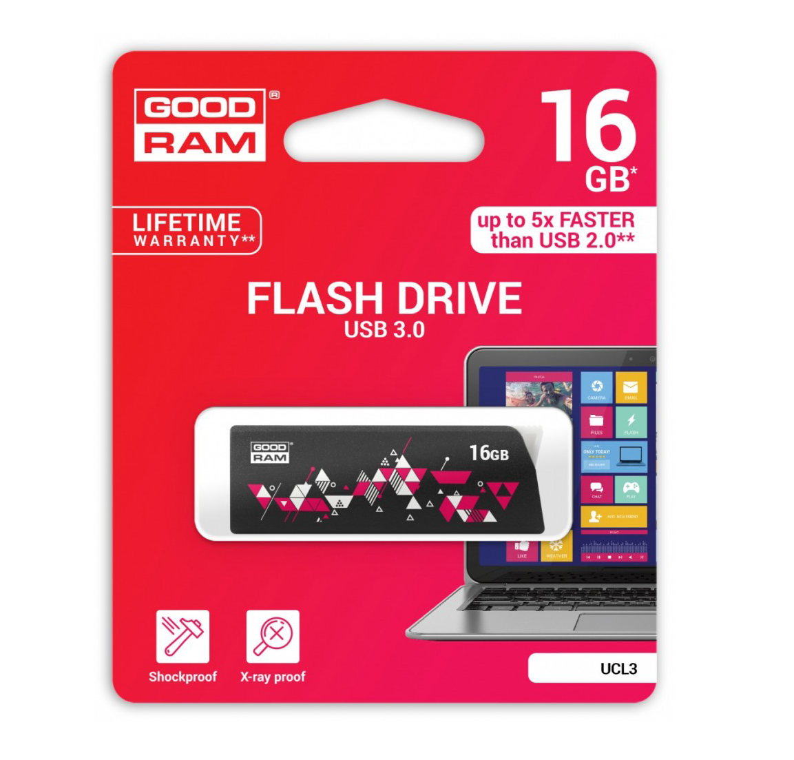 

Pendrive 16GB Pamięć Flash Goodram USB3.0