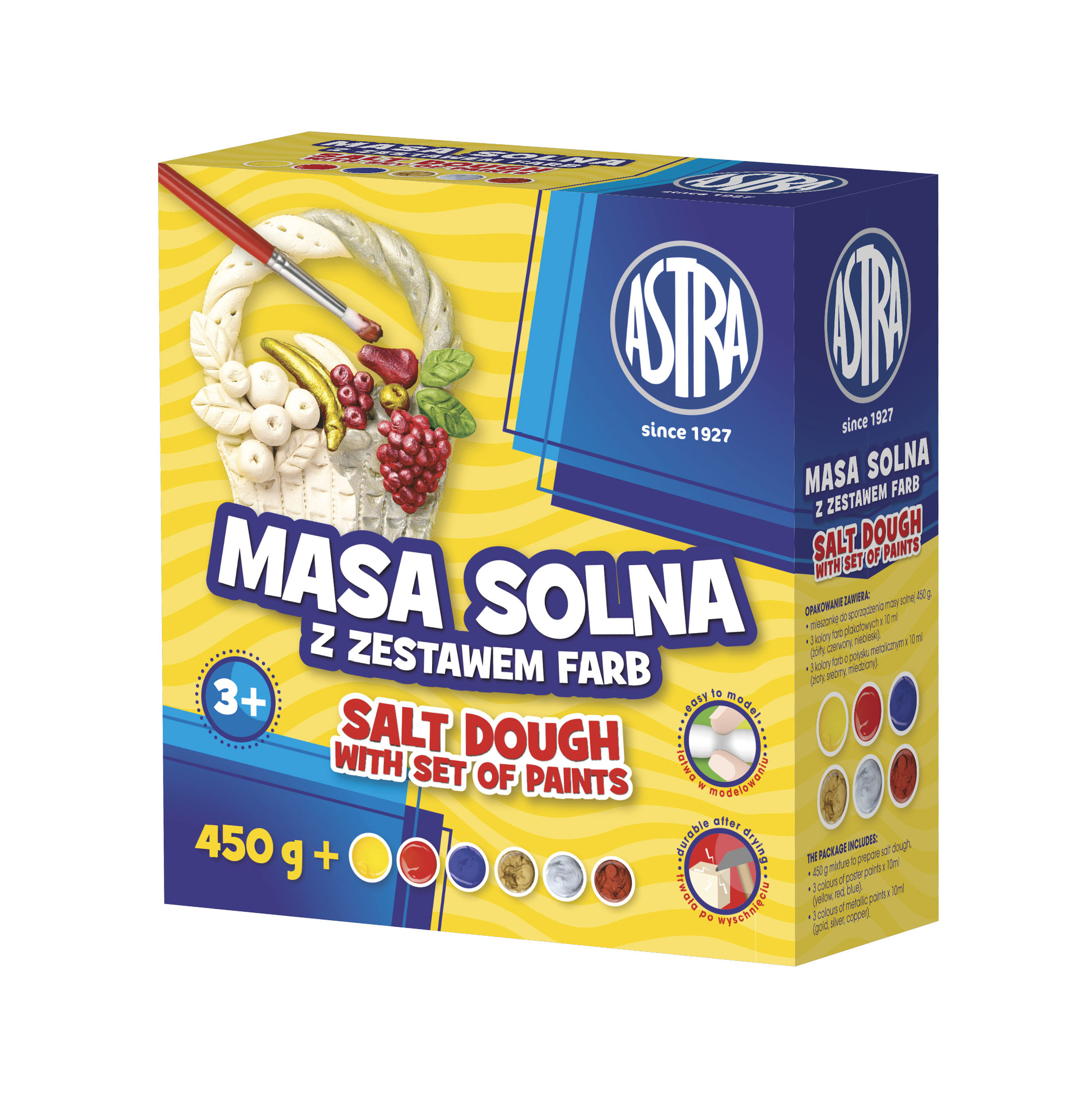 

Masa solna Astra 450g +6 kolorów farb do malowania