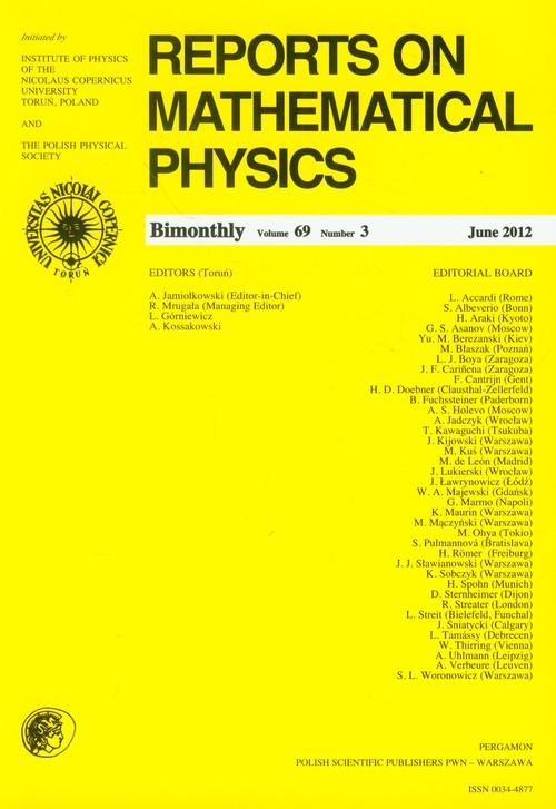 

Reports on Mathematical Physics 69/3/2012