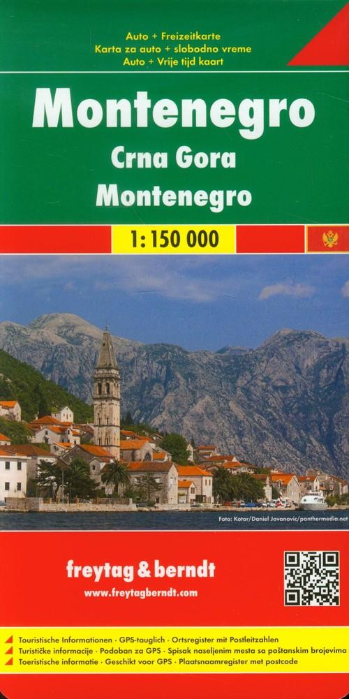 

Czarnogóra mapa drogowa 1:150 000