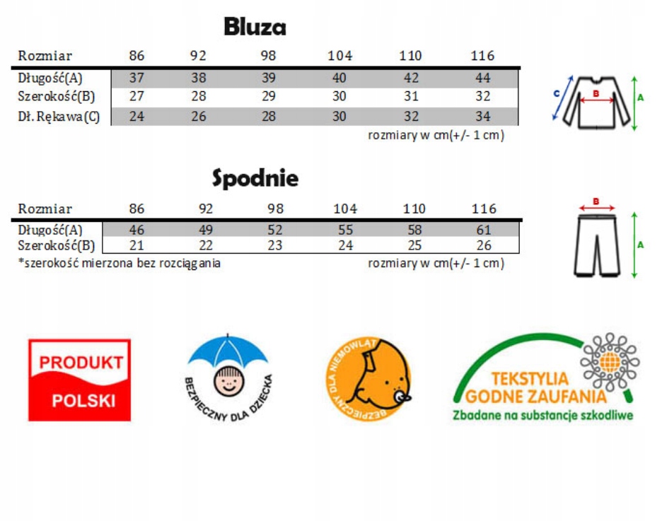 Piżama LITTLE STRONGMAN MALY SILACZ 98 Marka bez marki