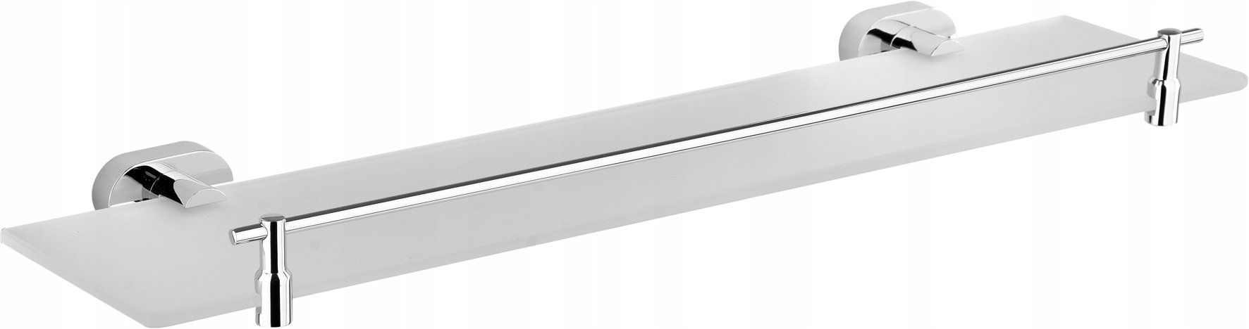 

Półka Łazienkowa Szklana 52CM Naścienna Oval Chrom