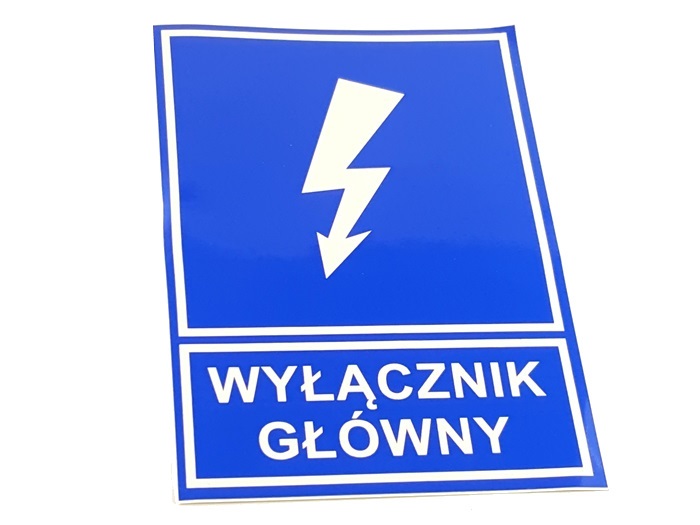 

Naklejka Wyłącznik Główny 74x105mm 01731
