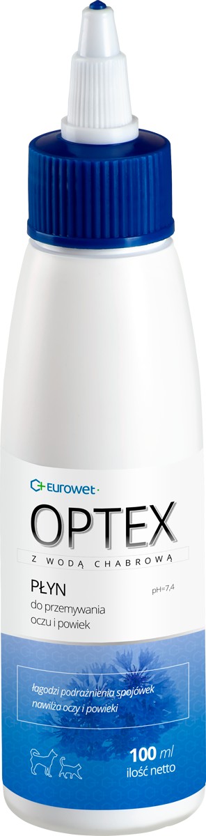 Фото - Ліки й вітаміни Optex Płyn przemywanie oczu powiek pies/kot 100 ml 