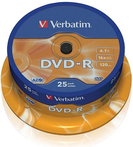 

Verbatim Dvd-r 4,7GB 16x Azo Wwa 25 szt Niezawodne