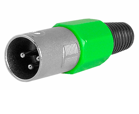 

Wtyk canon Xlr 3pin Zielony na kabel (1123)