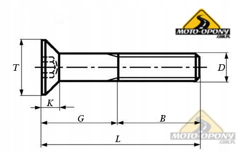 Śruba do tylnej zębatki M8 Producent Bonyfish