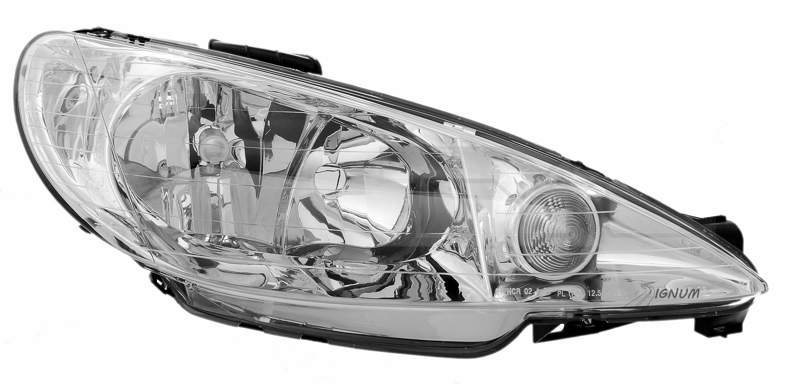 Peugeot 206 98-05 Světlomet Nová Lampa H7 Přední Pravá Homologace