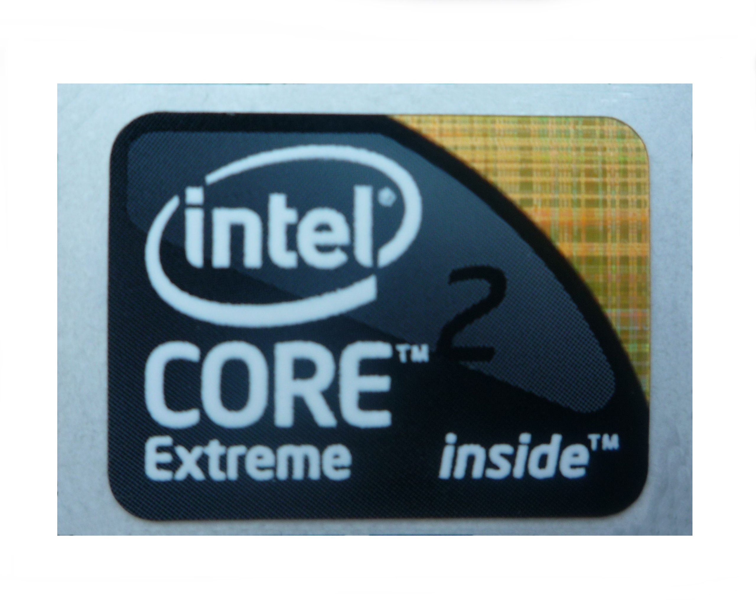 

038 Naklejka Intel Core 2 Extreme inside 21x16mm