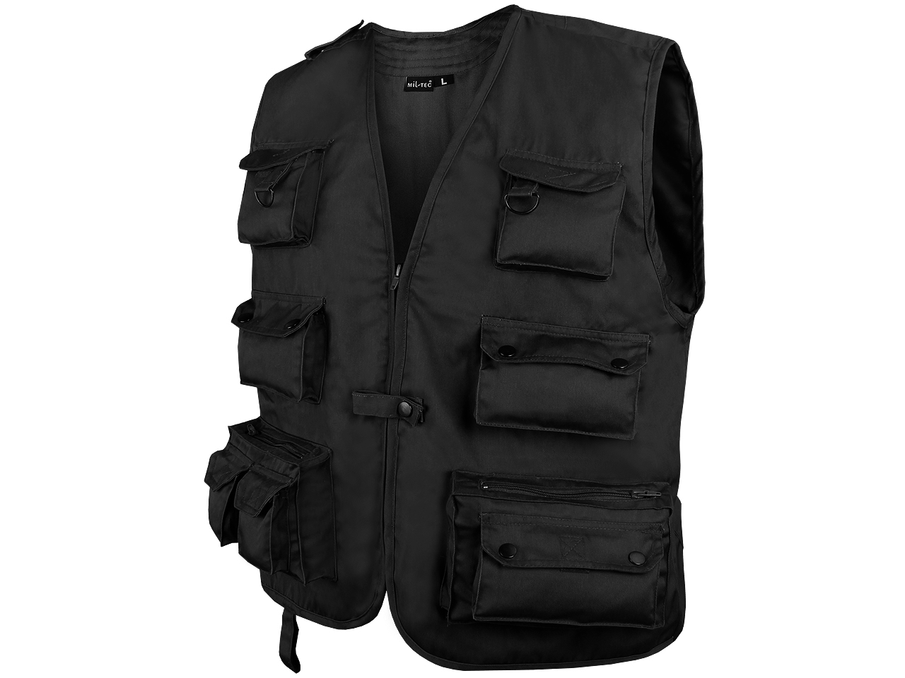 Mil-tec Lovecká Rybářská Vesta Černá Jagd XL