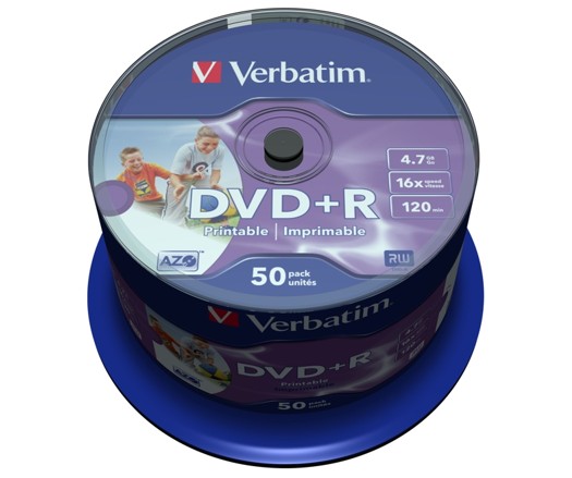 Фото - Оптичний диск Verbatim Dvd+r 4,7GB Foto Printable cake 50 sztuk 