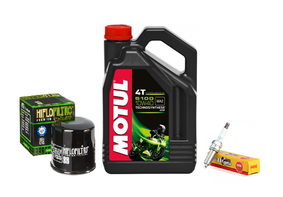 OLEJ MOTUL FILTR ŚWIECE IRYDOWE KAWASAKI ZZR 1400