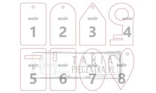Brelok do kluczy zawieszka z grawerem 50x30mm Marka inny