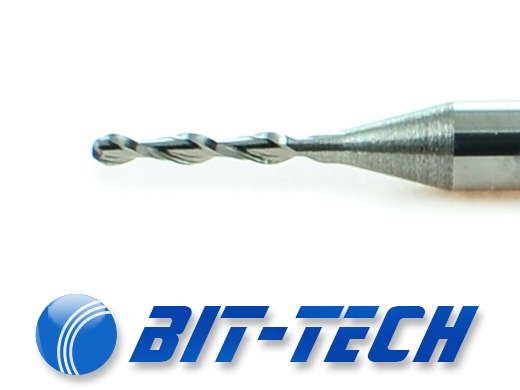 Frez VHM kulisty 1mm L1=6mm DREWNO MDF PVC PLEXI Marka Bit-Tech