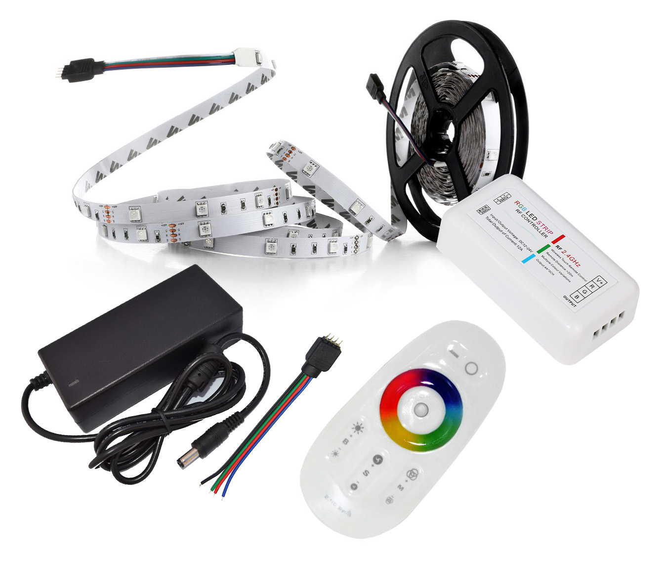 

Zestaw Led Rgb Biały 5050 Taśma 5m Pilot Dotyk