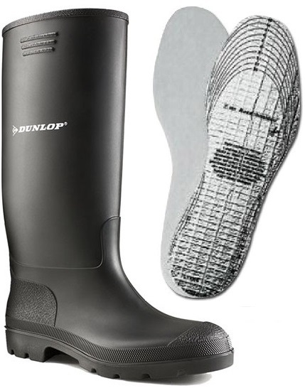 

Oryginalne Dunlop Kalosze 44 Gumowce + Wkładka