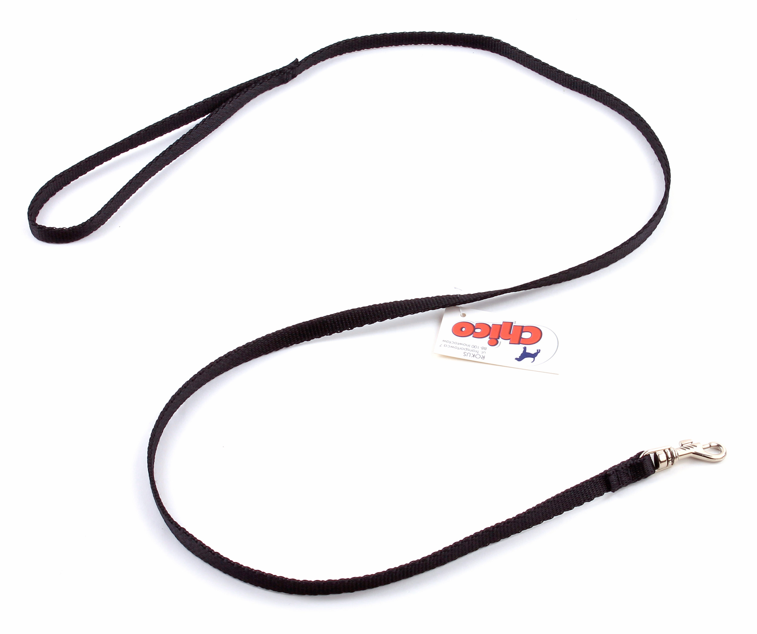 

Smycz dla psa Taśma materiałowa 20mm 115cm Czarna