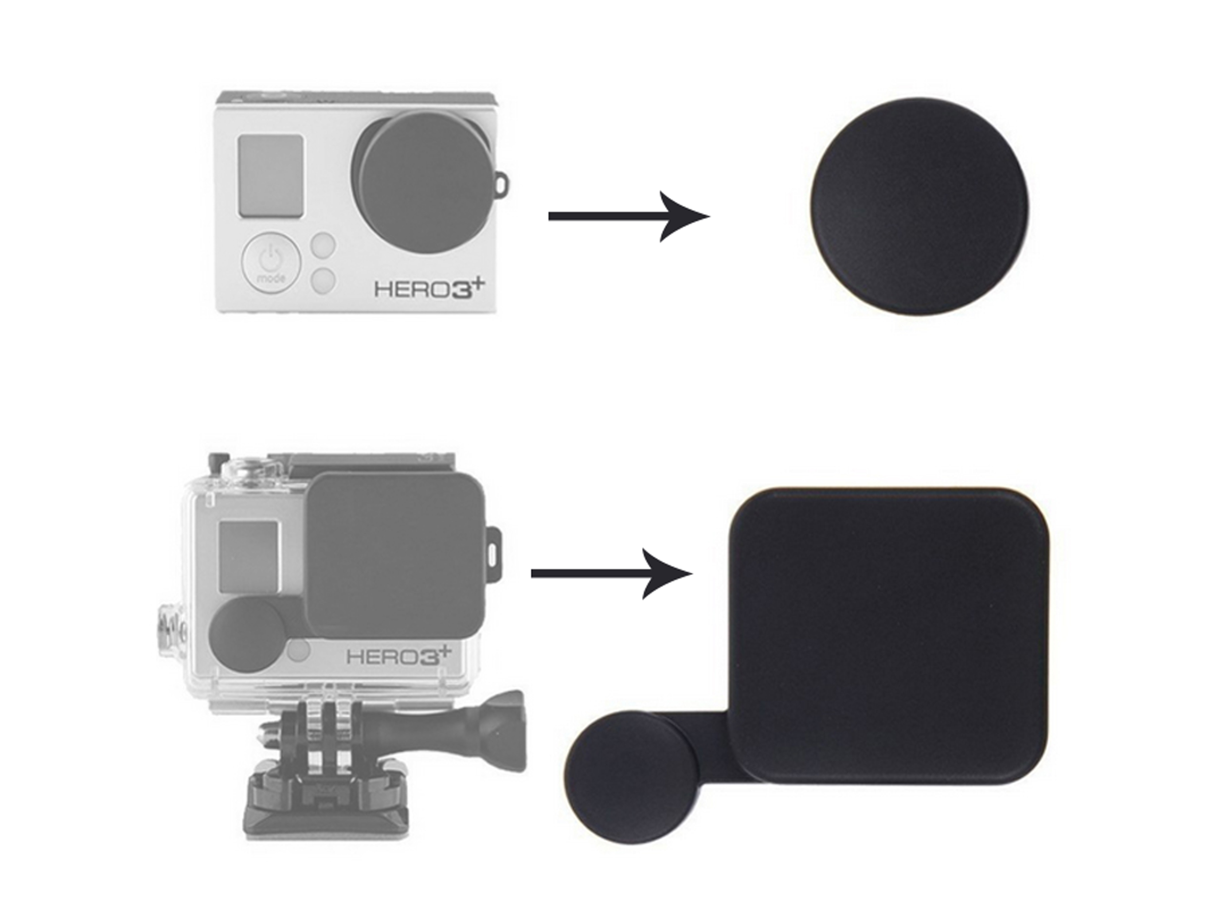 

Dekielek ochronny zaślepka osłona GoPro Hero 3 + 4