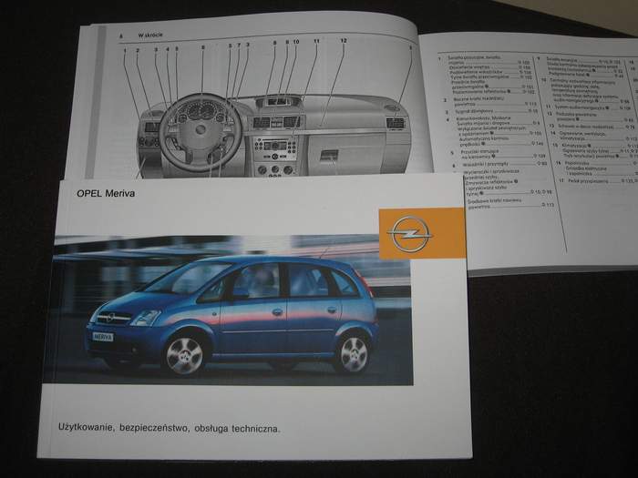 OPEL MERIVA Instrukcja Obsługi Polska 2003-2010 Za 65 Zł Z Katowice ...