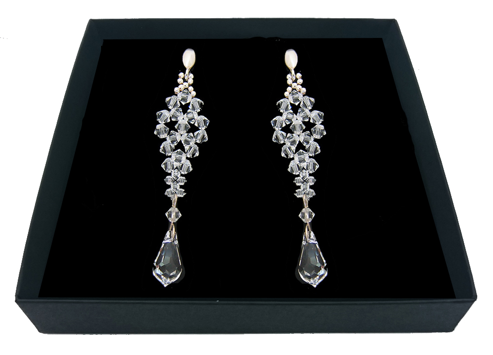 

Kolczyki Swarovski crystal długie sopelki 1843