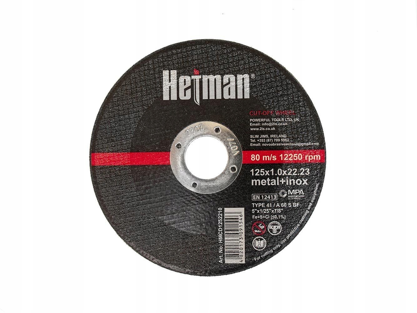 

Hetman Novoabrasive Tarcza do cięcia 125x1,0x22,23