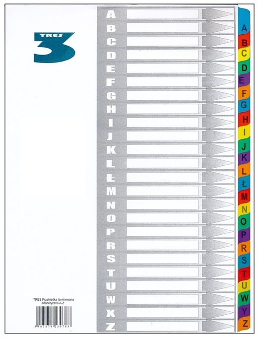 

Przekładki Do Segregatora A4 Laminowana A-z Alfabe