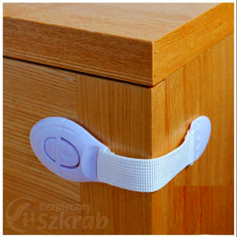 ZAMKNIĘCIE BLOKADA DO SZAFEK SZUFLAD MEBLI B33 Kolor biel