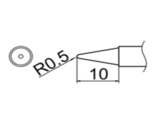 

Grot do stacji iSolder40 2702 TP1N stożek 0.5mm
