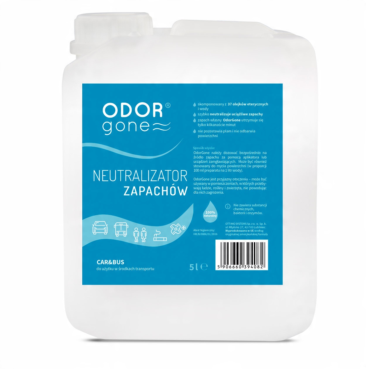 

Neutralizator zapachów Odor Gone Car& Bus 5 l
