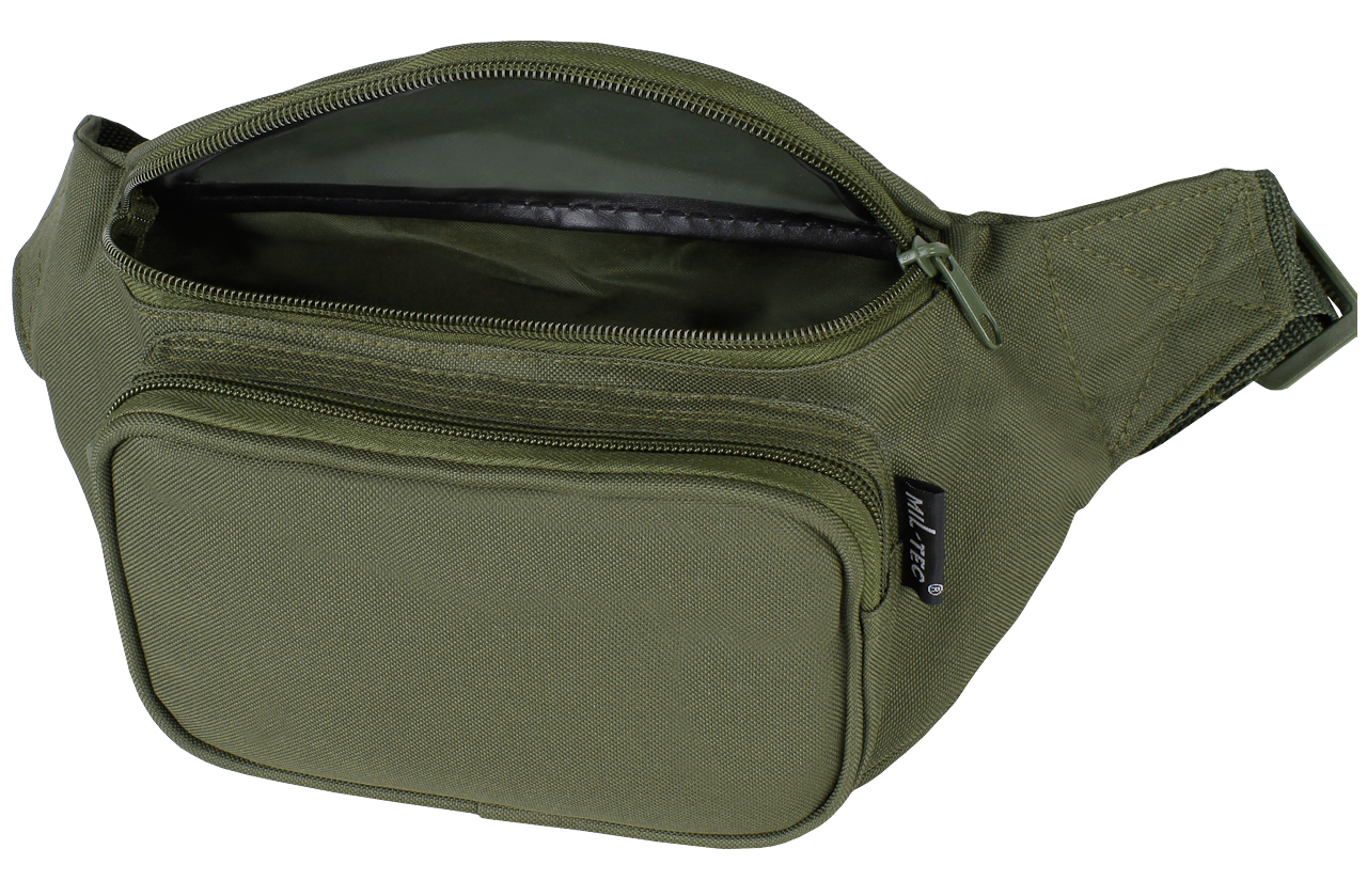 NERKA SASZETKA TORBA BIODROWA ORGANIZER MIL-TEC FANNY PACK GREEN +GRATIS Kolor dominujący odcienie zieleni