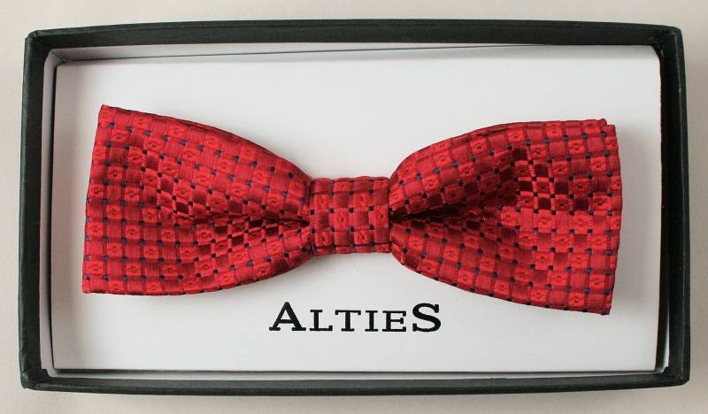 Elegancka mucha z poszetką Alties Wzór dominujący geometryczny