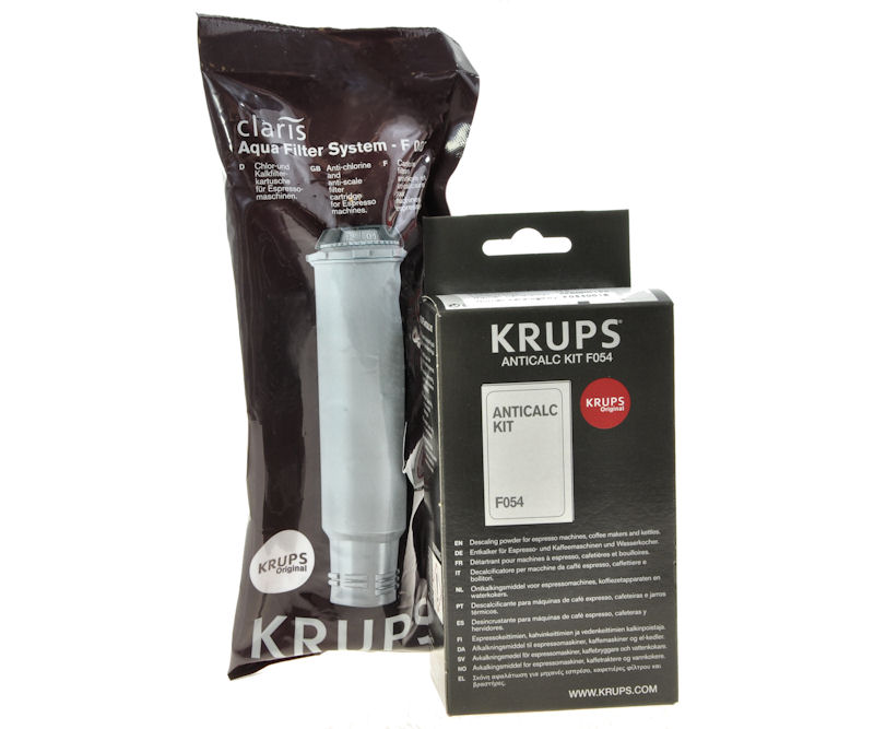 

Zestaw Filtr Claris F088 odkamieniacz F054 Krups