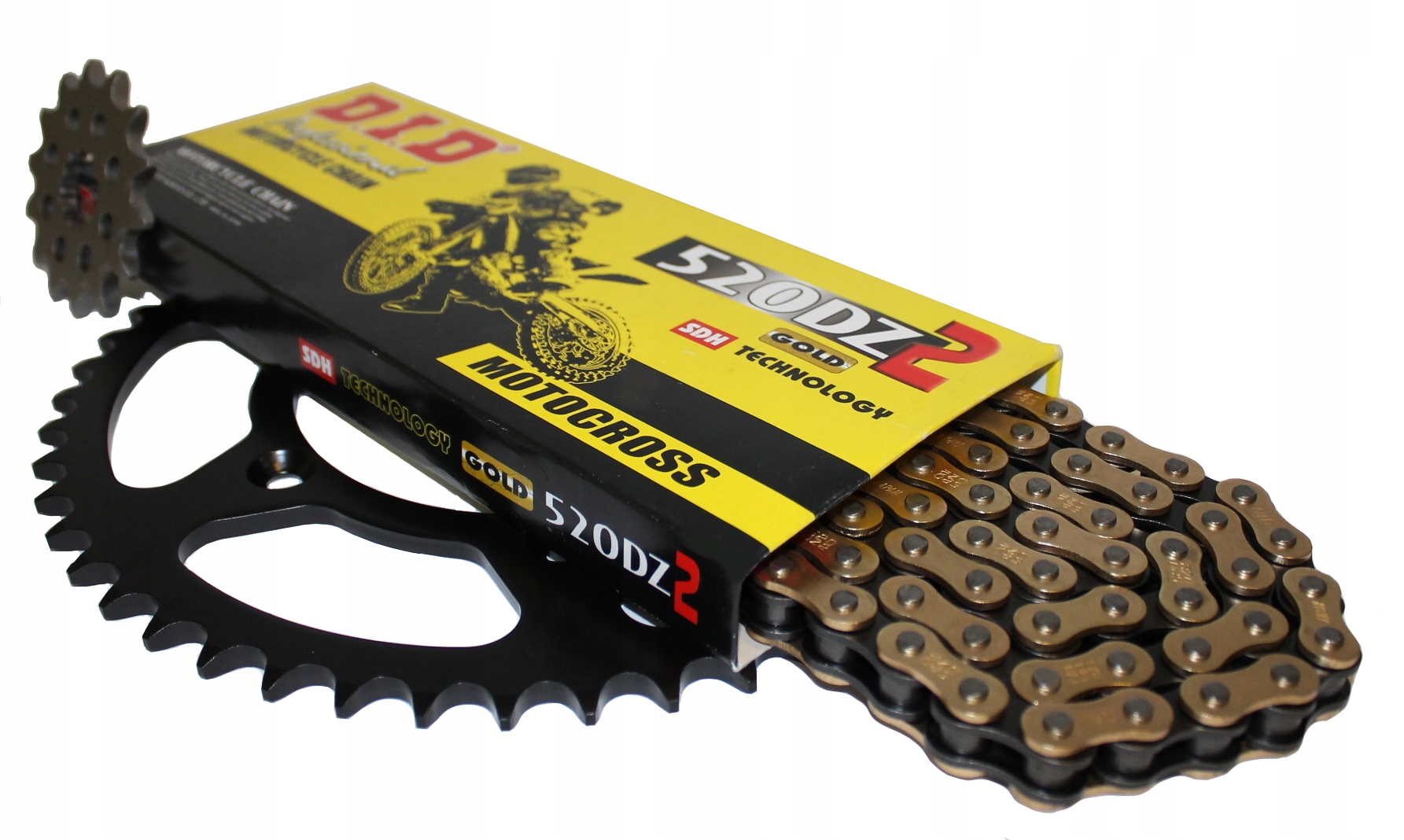 Sada pohonů Yamaha Wr 250 1996r Ozubení Řetěz Sup.Vzdušně DiD Gold