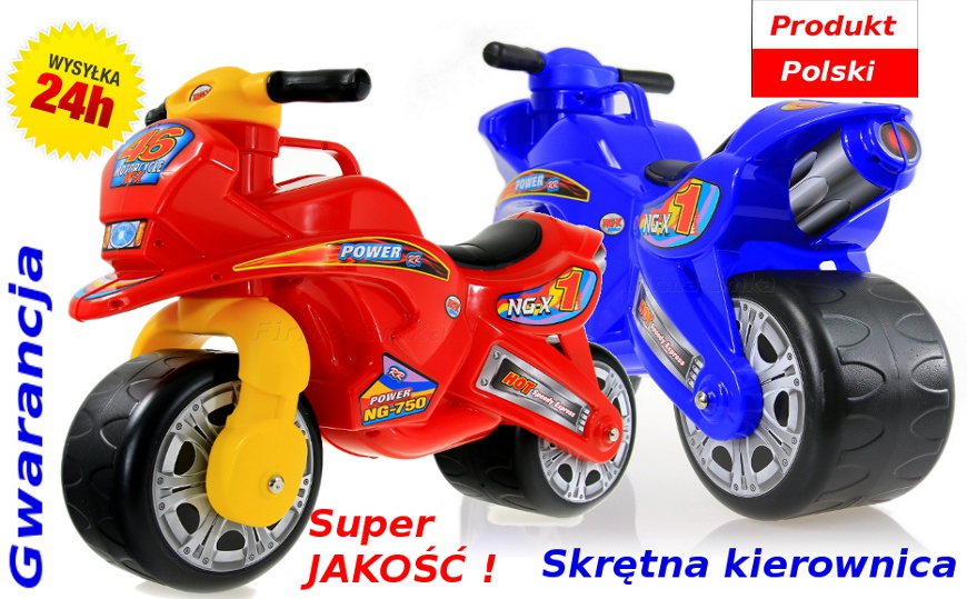 DUŻY Solidny POLSKI Motorek Rowerek Biegowy NGX-1 Marka Inna marka