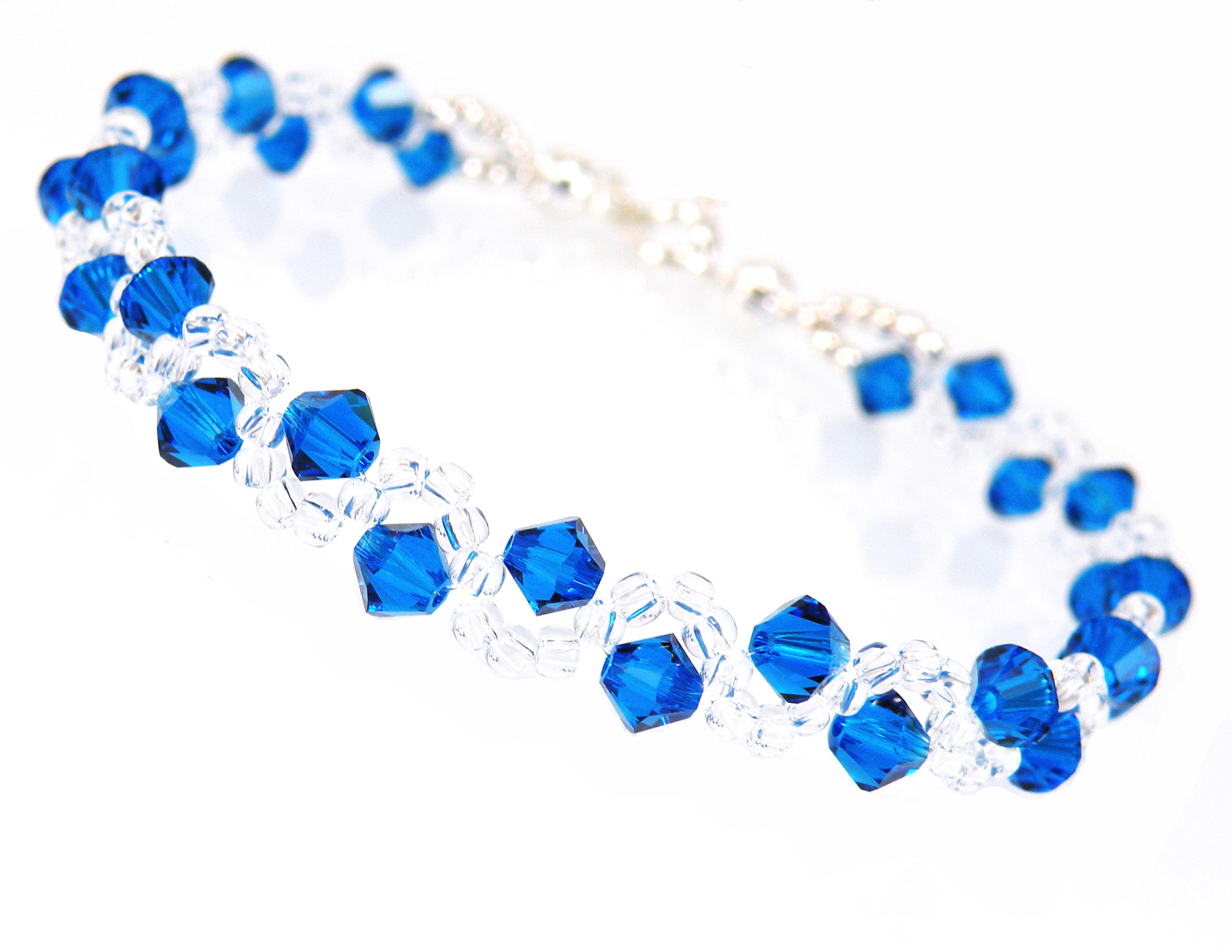 

Bransoletka z kryształów Swarovski niebieska Blue