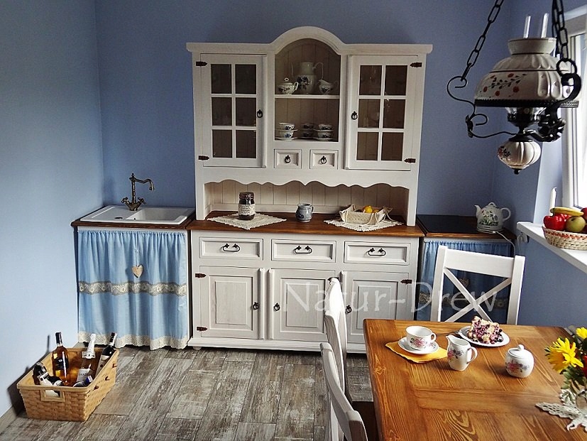 Kredens,Witryna,Regał z Drewna,Drewniany PIEKNY Szerokość mebla 1 cm