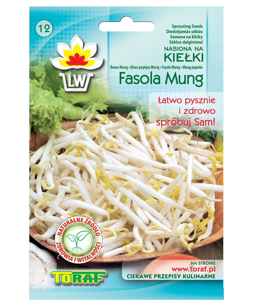 

Nasiona na kiełki Fasola Mung Toraf 50g