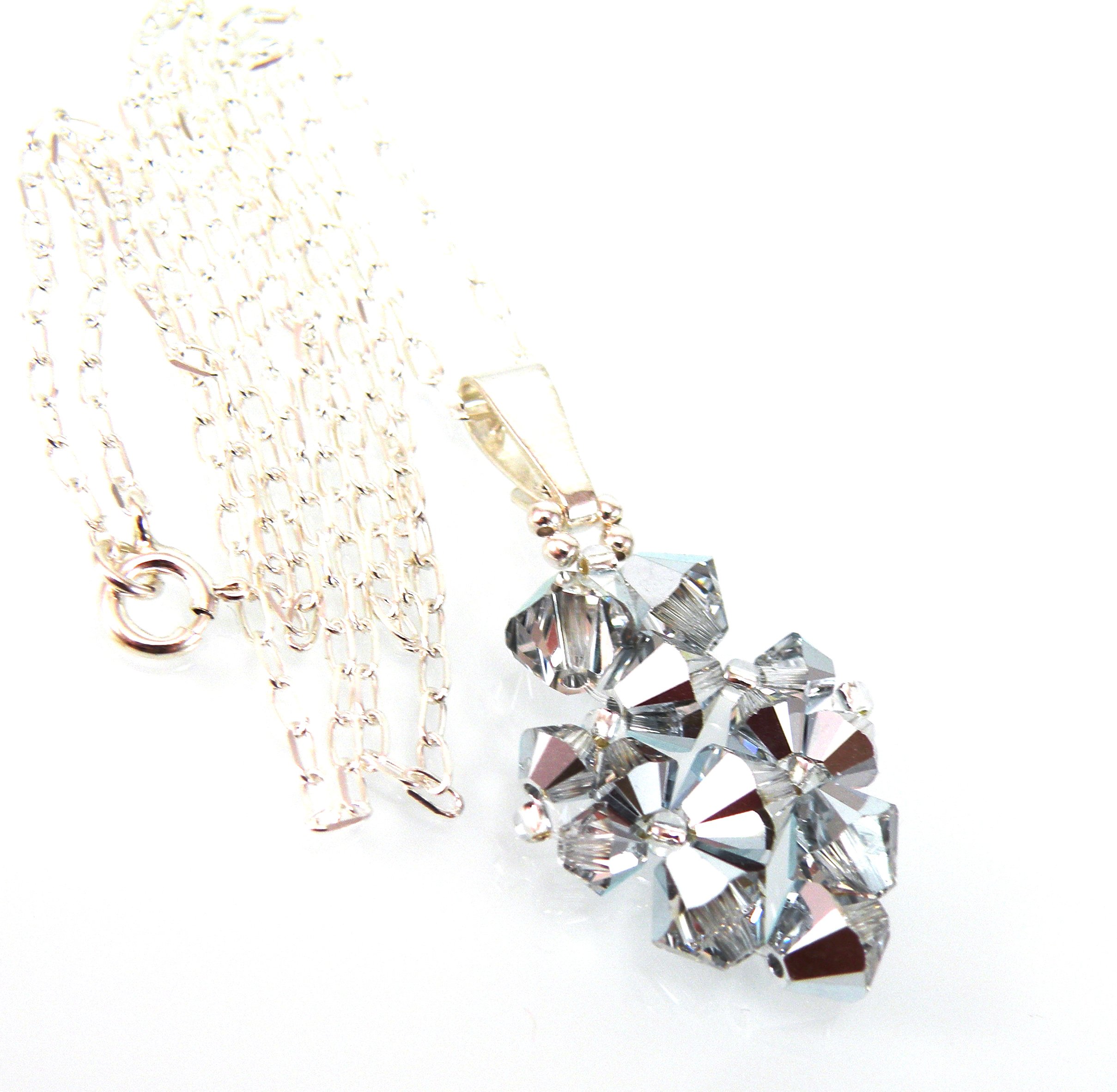 

Naszyjnik z kryształów Swarovski srebrny Cal