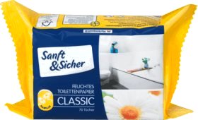 

Sanft&Sicher Wilgotny Papier Toaletowy 70sztuk