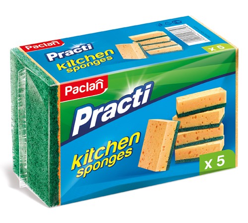

Zmywaki gąbki kuchenne do naczyń Practi (5szt)