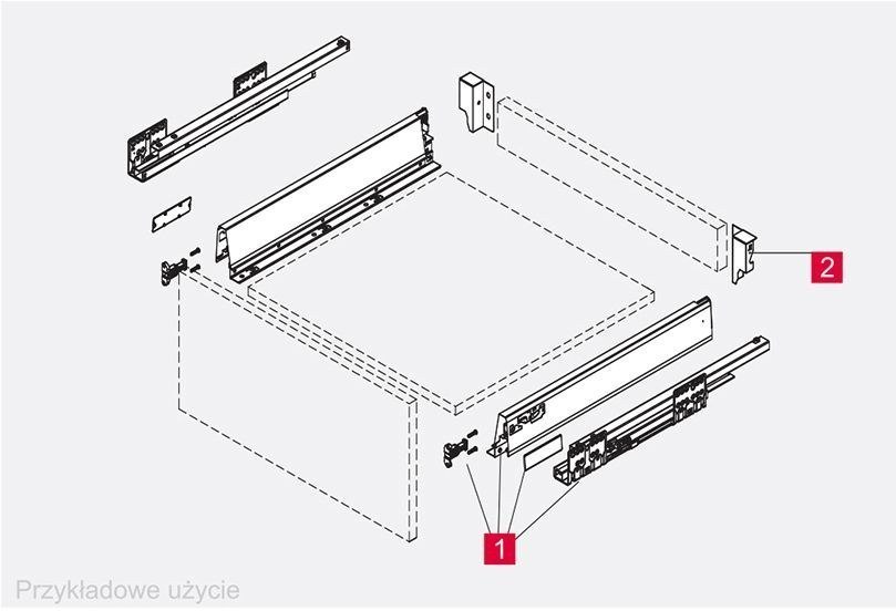 REJS szufladka comfort box L-300 niska 86 szara Marka Rejs