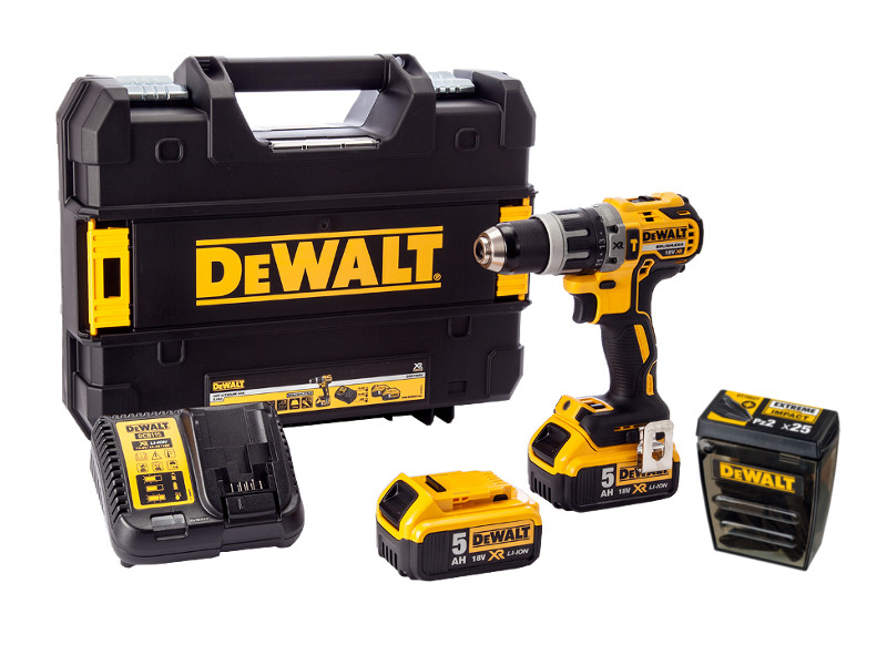 

DCD796P2 DeWalt Wkrętarka 18V 2x5,0Ah Udar Bity
