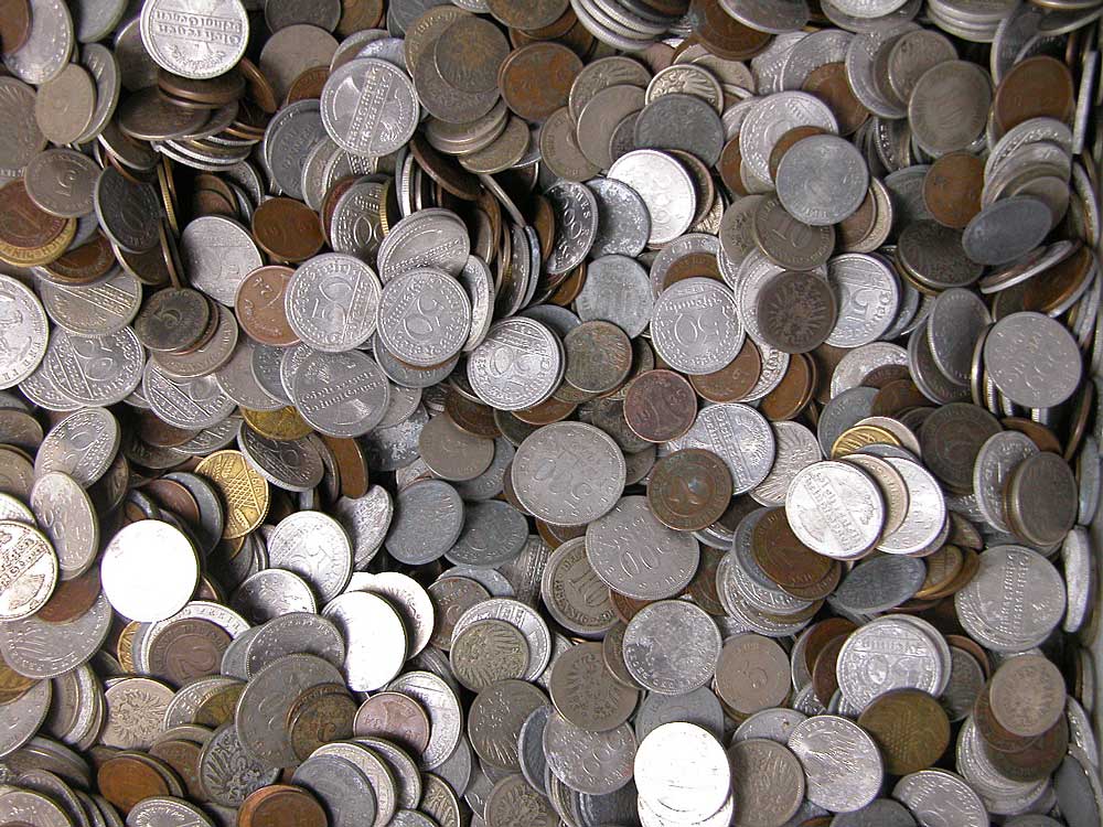 Nemecko - Predvojnové mince - 100 kusov mincí!